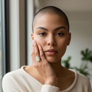 Modern Minimalist Silver Opal Gemstone Wedding Rings For Women, Sz 7